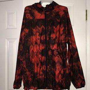 Black and Red/Orange Raincoat
